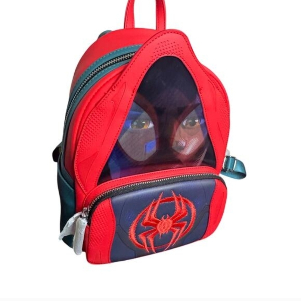 ❤▪️Loungefly▪️ Spiderman Spider Verse Lenticular Mini Backpack Bag Spider Man
